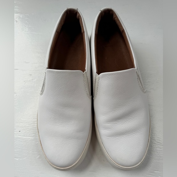 Frye Lena Slip-On White Leather Loafers - Picture 3 of 6